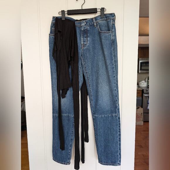 Ben Taverniti Unravel Project Jeans with jersey accent Avant Garde- 27 - Picture 1 of 11